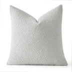 MIULEE Textured Boucle Throw Pillow Cover Light Grey Accent Solid Eruo Sham Pillow Case Decorative Soft Pack of 1 Couch Cushion Chair Sofa Bedroom Livingroom Home Decor,24x24 Inch