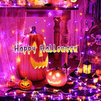 ILLUMINEW Halloween Decorations 300 LED String Lights Plug-in, 8 Modes 108ft Orange Purple Halloween Fairy Lights for Party Bedroom Indoor Outdoor Decor