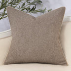 Yangest Neutral Floral Pillow Cover 20 x 20 Inches, Vintage Chenille Square Throw Pillow Cover Soft Decorative Farmhouse Accent Couch Pillow Cover for Living Room Bedroom, Coffee Brown