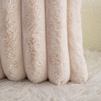 Neelvin Beige Faux Fur Cozy Soft Striped Decorative Throw Pillow Covers 16x16 inch Set of 2,Velvet Pillowcase Cushion Case for Sofa Couch