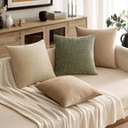 MIULEE Pack of 2 Decorative Throw Pillow Covers Soft Chenille Throw Pillows Solid Textured Cushion Covers for Couch Sofa Bedroom Living Room 22x22 Inch,Starfish