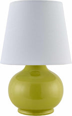 BoutiqueRugs Navarro Boho Ceramic Bedside Table Lamp for Bedroom Nightstand and Living Room - Shade Cotton - Light Green, Sage - 13" H