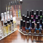 BY ALEGORY Acrylic Nail Art Tool Organizer Storage for Storing Pro Beauty Finger Nailcare Art Kit Tools Makeup Display Case Refillable Container Holder Organization (2)
