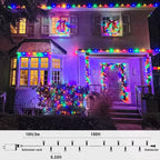 100FT 300 LED Christmas Lights Outdoor, Plug in Christmas String Lights Indoor, Waterproof & 8 Modes & Timer Function, Connectable Fairy Twinkle Light for Bedroom Patio Wedding Decor, Multicolor