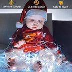 165FT 500 LED Christmas Lights, Plug in Christmas String Lights with Waterproof, 8 Modes Twinkle Fairy Lights for Xmas Garden Tree Holiday Decorations, White