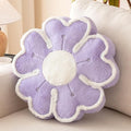 Flower Shaped Decorative Throw Pillow Cushion for Bed Couch, Cute Flower Plush Throw Pillows Home Decor Floor Pillow Seating Cushions (Lavender Purple, 17.7 Inches)
