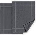 Pearl Linens Pack of 2 Washable Cotton Bath Mat 20x30 - Soft & Absorbent Quick Dry Bathroom Mat Set, Not Bathroom Rugs After Shower Mat, Terry Bath Tub Mat, 687 GSM Dark Grey