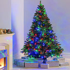 120 LED Christmas Lights Outdoor Indoor 40ft Christmas String Lights 8 Modes Clear Wire Plug in Twinkle Fairy Light for Bedroom House Holiday Party Christmas Tree Decorations, Multicolor