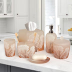 6-Piece Bathroom Accessories Set – Soap Dispenser, Toothbrush Holder, Tumbler, Soap Dish, Cotton Swab Jar & Toilet Brush – Modern Bathroom Decor Set (Carruthers)