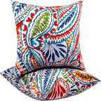 JMGBird Outdoor Pillows Waterproof Set of 2 Outdoor Throw Pillows with Insert Included 18×18 Inch Outdoor Pillow for Patio Furniture