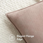 MIULEE Pack of 2 Blush Pink Decorative Pillow Covers 16x16 Inch Soft Chenille Luxurious Couch Throw Pillows Farmhouse Cushion Covers with Elegant Design for Sofa Bedroom Living Room Home Decor