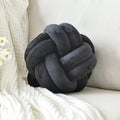 Knot Pillow Ball, Soft Decorative Throw Pillows Cushion, 11 Inch Round Plush Knotted Pillows Black Pillow, Modern Home Throw Knot Decorative Cushion for Bedroom, Sofa, Couch