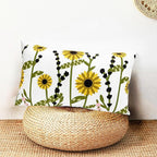 Decorative Throw Pillow Covers Set of 2 Sunflower Pillow Covers 12x20 inch Super Soft Short Plush Floral Square Throw Pillows,Farmhouse Outdoor Pillow Covers for Couch Sofa Bed Living Room