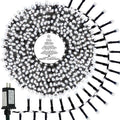 800 LED Christmas Slow Twinkle Cluster Lights, Firecracker Fairy Lights Plug in with 15 Modes & Timer Function, 33FT Waterproof String Lights for Indoor Outdoor Tree Christmas Decorations, Cool White