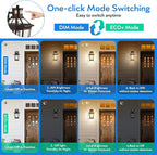 VIANIS Oil Rubbed Bronze Dusk to Dawn Motion Sensor Porch Light, Anti-Rust Aluminum Frame, Tempered Glass, 100% Weather Resistant, Easy Installation, Fits Standard E26 Bulbs