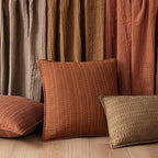 Foindtower Set of 2 Decorative Cotton Waffle Weave Throw Pillow Covers Euro Shams Cushion Covers Accent European Pillowcase for Bed Couch Sofa Bedroom Living Room Home Decor 18×18 Inch Burnt Orange