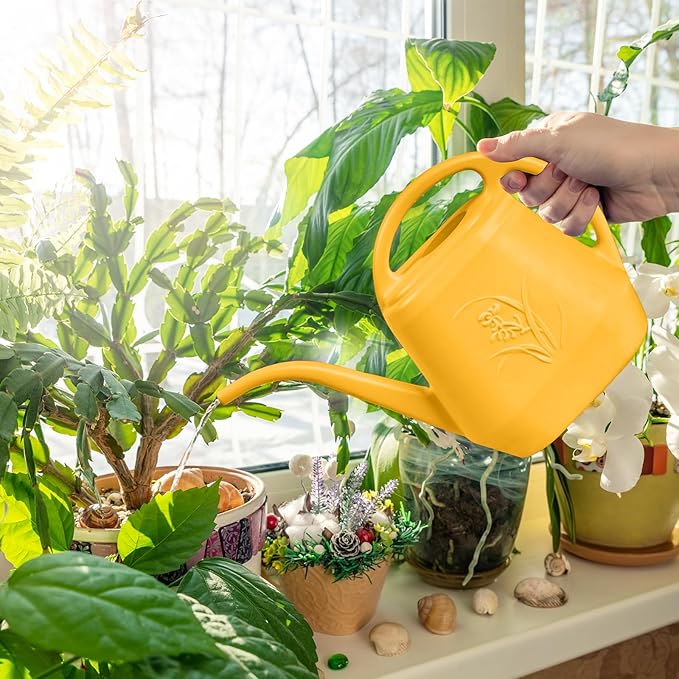 Plastic Watering Can -1 Gallon - Orange