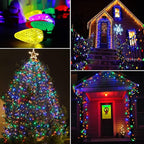 2-Pack 66FT 100LED Extendable C9 Christmas Lights Outdoor/Indoor, Waterproof Christmas String Lights Plug in, Green Wire Fairy Lights for Xmas Tree Garden Patio Wedding Party Decoration (Multicolor)