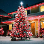 KNONEW 403ft 1000 LED String Lights Outdoor Christmas Lights 8 Modes & Timer Fairy Light Plug in Waterproof LED String Lights for Xmas Yard Tree Wedding Party Holiday Decorations (Red)