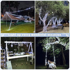100FT 300 LED Christmas Lights Outdoor, Plug in Christmas String Lights Indoor, Waterproof & 8 Modes & Timer Function, Connectable Fairy Twinkle Light for Bedroom Patio Wedding Party Decor, White
