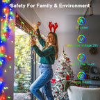 66FT 670 LED Christmas Lights 148 Ice Drops, 12 Modes and Timer Memory Dimmable, Outdoor Waterproof Hanging String Light for Xmas Holiday Wedding Garden Fence House Tree Outside Decor (Multicolor)