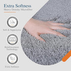 Walensee Large Bathroom Rug (24 x 72, Grey) Extra Soft and Absorbent Shaggy Bath Mat Machine Washable Microfiber Non Slip Luxury Floor Mat