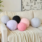 Ball Pillow, Decorative Round Pillow for Couch n, Circle Throw Pillows, Perfect Ball Pillows for Couch, Stylish Decorative Pillows, Versatile Round Throw Pillow (Pink, Mini-8.6 Inches)