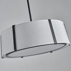 Shrine Lighting Drum Pendant Light, Modern Style, Drum Chandeliers for Dining Room, D18'' x H6'', Adjustable Chains 39'', E12*4 Sockets, White Lampshade & Black Finish