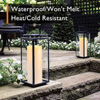 Homemory 10" x 4" Large Waterproof Outdoor Flameless Candles with Remote Control and Timer, Battery Operated Flickering LED Pillar Candles for Outdoor Larterns, Porch, Long Lasting, Set of 4