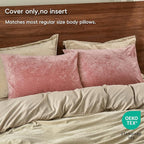PHF Truly Velvet Pillowcases Standard Size, No Insert, 2 Pack Ultra Soft Breathable Pillow Shams Covers with Envelope Closure, 20" X 26" Luxury Cozy Warm Fuzzy Flannel Pillow Cases, Pink
