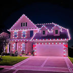 2 Pack 200 LED Solar Christmas Lights Outdoor Waterproof, Solar String Lights for Outside, Solar Outdoor String Light with 8 Lighting Modes for Xmas Tree Wedding Party Yard Decorations (Red and White)