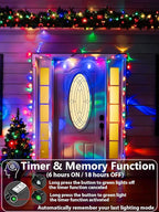 1000 LED Multicolored Christmas Lights Indoor Outdoor, Super Long 330 FT Green Wire String Lights with Memory & Timer & 8 Modes, Waterproof Fairy Light for Xmas Tree Party Yard Garden Christmas Decor