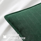 MIULEE Pack of 2 Christmas Green Decorative Pillow Covers 16x16 Inch Soft Chenille Luxurious Couch Throw Pillows Farmhouse Cushion Covers with Elegant Design for Sofa Bedroom Living Room Home Decor