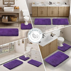 Walensee Large Bathroom Rug (24 x 36, Dark Purple) Extra Soft and Absorbent Shaggy Bath Mat Machine Washable Microfiber Non Slip Luxury Floor Mat