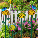 2 Packaged Bee Watering Stations, Garden Bee Bathtubs, Metal Bee Water Replenishers, Floral Designs, Outdoor Garden Courtyard Decorative Colorful Butterfly Bee Bath Bowls (Green,Purple)