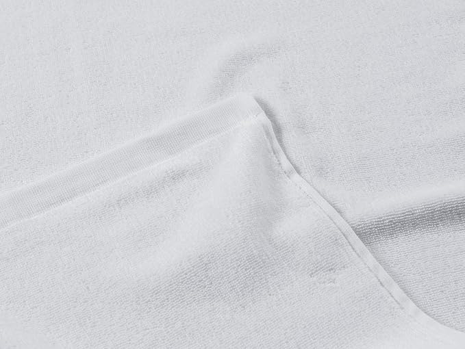 Coyuchi Classic Organic Cotton Terry Bath Mat 19"x 32", Alpine White, Quick-Dry, Highly Absorbent, Soft, Lightweight, 100% GOTS Certified,