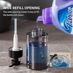 Enra Foaming Soap Dispenser, 12oz Black Thick Glass Bathroom and Kitchen Soap Dispenser with Stainless Steel Pump