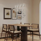 Alice 4-Light Chandelier Pendant Ceiling Light, Integrated Led and Bubble Glass, for Kitchen Island, Hallway, Entryway, Passway, Dining Room, Bedroom, Balcony Living Room