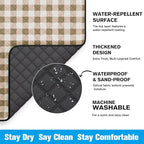 TigeJoy Extra Large Picnic Blanket Waterproof Foldable 80''x80'', Outdoor Picnic Mat Beach Blanket Sandproof for Park, Grass, Travel, Hiking, Camping Essentials, Gingham Picnic Blanket