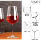 Set of 12 Unbreakable Acrylic Wine Glasses with Stem, 19 oz Plastic Wine Glasses Reusable Clear Goblet BPA-Free for Outdoor Drinking, Pool, Travel, Camping or Picnic Gift Supplies(Square)