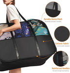 Collapsible Laundry Baskets with 3 Compartment, 150L Tear-proof Pop Up Hamper, Foldable Laundry Basket with Tote Handles, Dirty Clothes Hamper for Laundry, Bedroom, Bathroom, Dorm Black