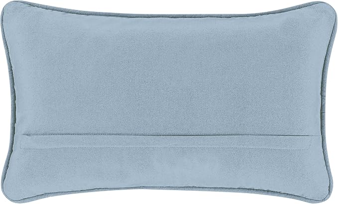 Boho Living Jada Decorative Throw, (1) 12" x 20" Pillow Cover, Light Blue