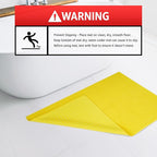 American Soft Linen Bath Rug, 17 in 24 in 100% Cotton Bath Mats Rugs for Bathroom, Slip Reducer Washable Shaggy Form Area Rugs, Yellow Bath Rug