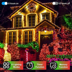 750 LED Christmas Lights Outdoor Use, 246ft 8 Lighting Modes Fairy Lights for Outside, Christmas Tree Lights Outdoor IP44 Waterproof for Xmas Patio Yard Fence Deck Balcony Garden Decor Red