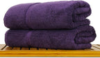 Luxury Hotel & Spa Collection Highly Absorbent, Quick Dry 100% Turkish Cotton 700 GSM, Eco Friendly Towel, for Bathroom Dobby Border Soft Bath Towel Set 27 X 54 (Plum, Bath Towels - Set of 2)