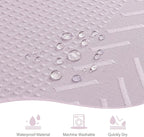 3D Embossed Pattern Shower Curtain, Simple and Chic Pattern Vintage Curtain for Bathroom, Waterproof Fabric Shower Curtains with Hooks, 36 W x 72 H, Lavender