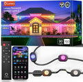 Lumary Smart Permanent Outdoor Lights 2 with Remote, 150ft with 90 RGBAICW LEDs 5400lm for Daily and Accent Lighting, 110+ Scenes for Halloween Christmas Decor, Work with Alexa Google, Black