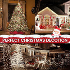 Connectable 300LED 99Ft 13Modes Christmas String Lights Indoor Outdoor | Extendable Green Wire Cool White Christmas Tree Lights with Timer | Twinkle Fairy Light Plug in for Xmas Tree(Cool White)