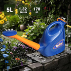 WKW1850T 1.32 Gallon Watering Can for Indoor & Outdoor, Watering Cans with Detachable Nozzle, Long Spout Watering Can for Indoor Plants Garden Flowers, 5L/170OZ