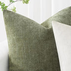MIULEE Pack of 2 Decorative Throw Pillow Covers Soft Chenille Throw Pillows Solid Textured Cushion Covers for Spring Couch Sofa Bedroom Living Room 18x18 Inch, Sage Geen
